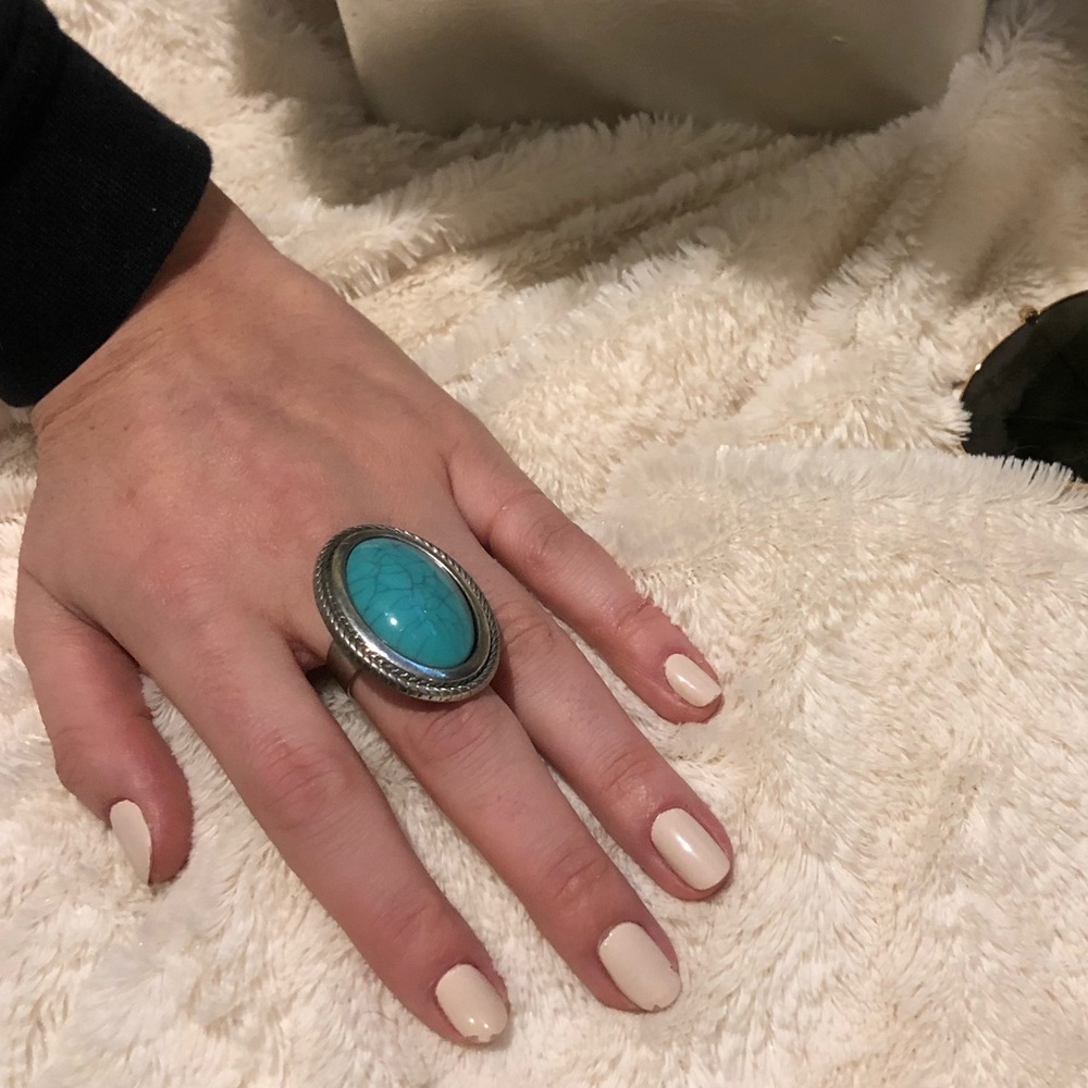 Turqoiuse & Silver Ring size 7